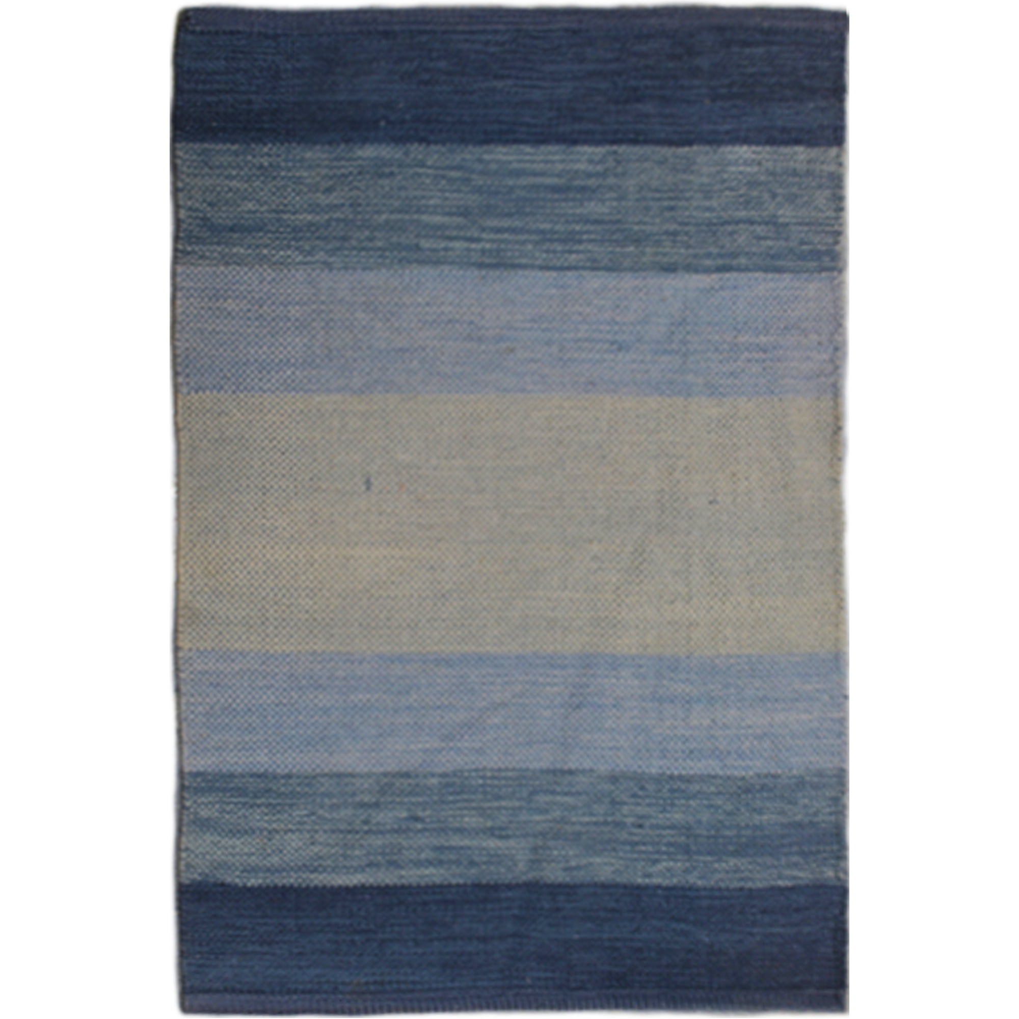 TRI Handmade Flat weaved Cotton Rugs, Blue color, Home décor carpet 2