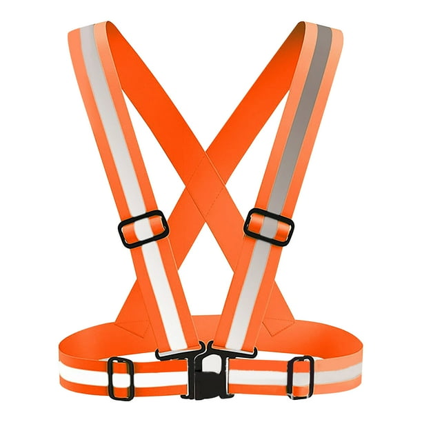 Fiudx Chaleco Reflectante Elástico, Equipo de Seguridad de Alta Visibilidad, Ajuste Ajustable, Poliéster Elástico, Ideal para Correr de Noche, Ciclismo, Senderismo, Jogging y Deportes Al Aire Libre.