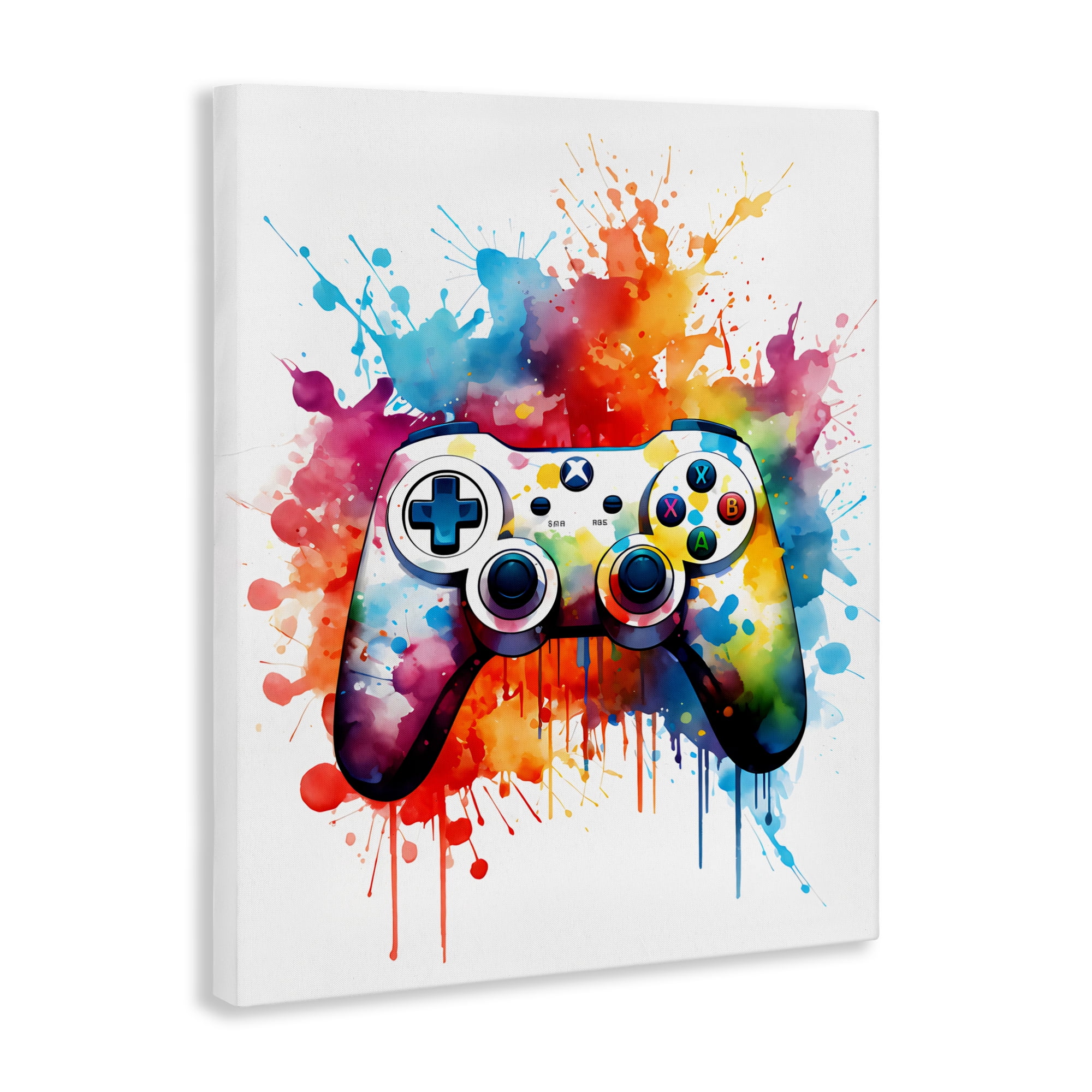 Stupell Industries Color Burst Game Controller Canvas Wall Art, design by Creative Studio