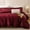 Burgundy, variant on Caramel Velvet Comforter Set Queen, Ruffled Fluffy Plush Bedding with Pillowcases, All-Season Cozy Luxury Bed Set for Women & Girls