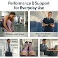 thumbnail image 2 of Diamond Star Unisex Knee-high Compression casual socks-Moisture Wicking, Arch Support Men's & Women's Fit (6 Pairs- Pink body Color with Black Stripes & Heel/Toe), 2 of 5