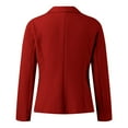 thumbnail image 6 of Yindaity Casual Blazers for Women Long Sleeve Suit Coat Regular Fit Work Office Business Formal Suit Jackets Ladies Autumn Winter Outwear (Red,2XL), 6 of 6