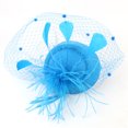 thumbnail image 7 of Clearance! Baberdicy Women's Feather Fascinators Hat - Hair Pin Cocktail Headwear Pillbox Hat Sky Blue, 7 of 7