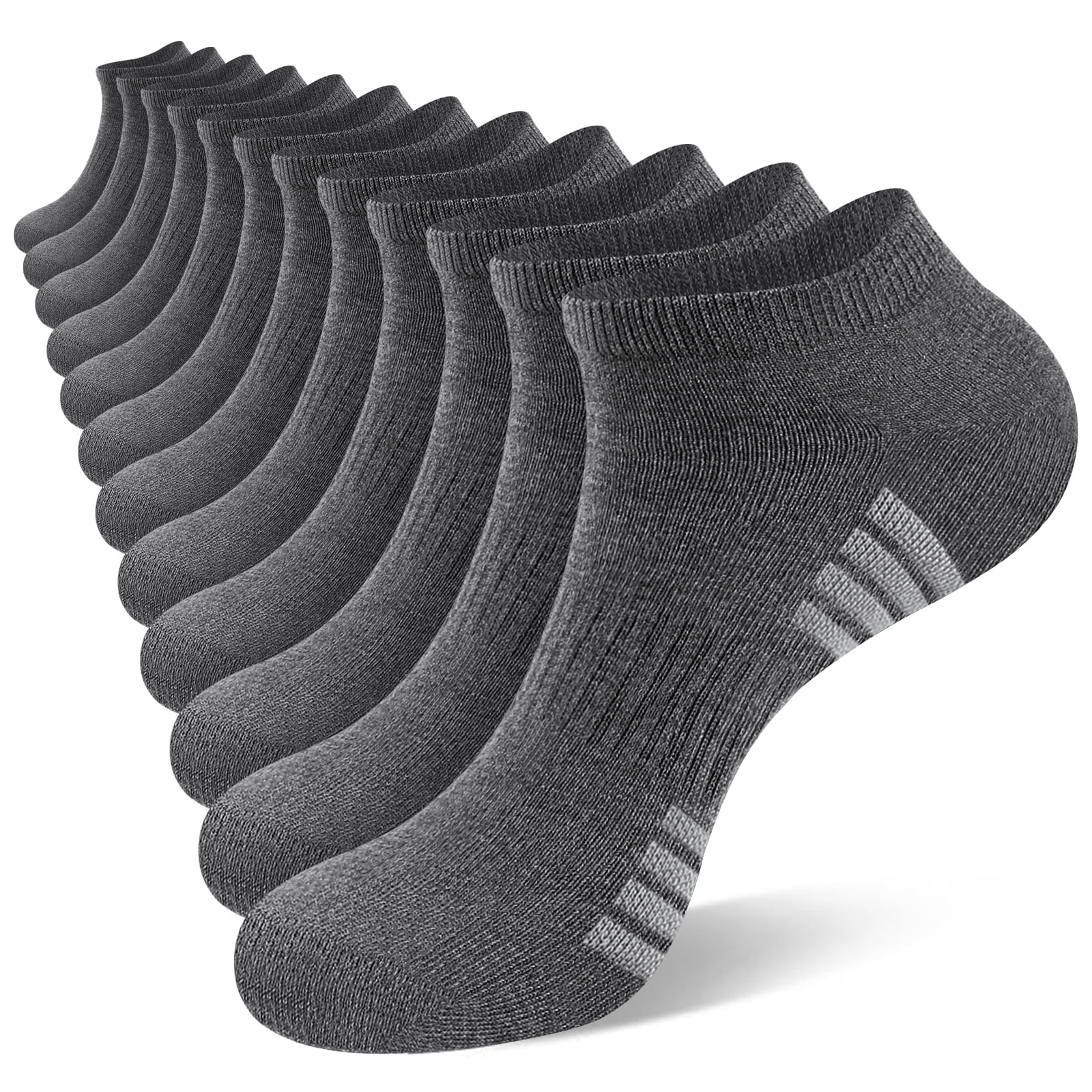 Spalding Men's Black No-Show Socks, 30-Pack, Sizes
