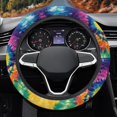 thumbnail image 3 of Yuyamidu Whilpool Tie Dye Steering Wheel Cover Thick Car Steering Wheel Covers Flannel Auto Accessories for Automobile Sedan Fluffy Wheel Cover for Women Men, 3 of 7