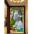 thumbnail image 3 of Coofit Door Sticker Landscape Water Tree Door Decals Mural Wall Sticker Mural for Home, 3 of 8
