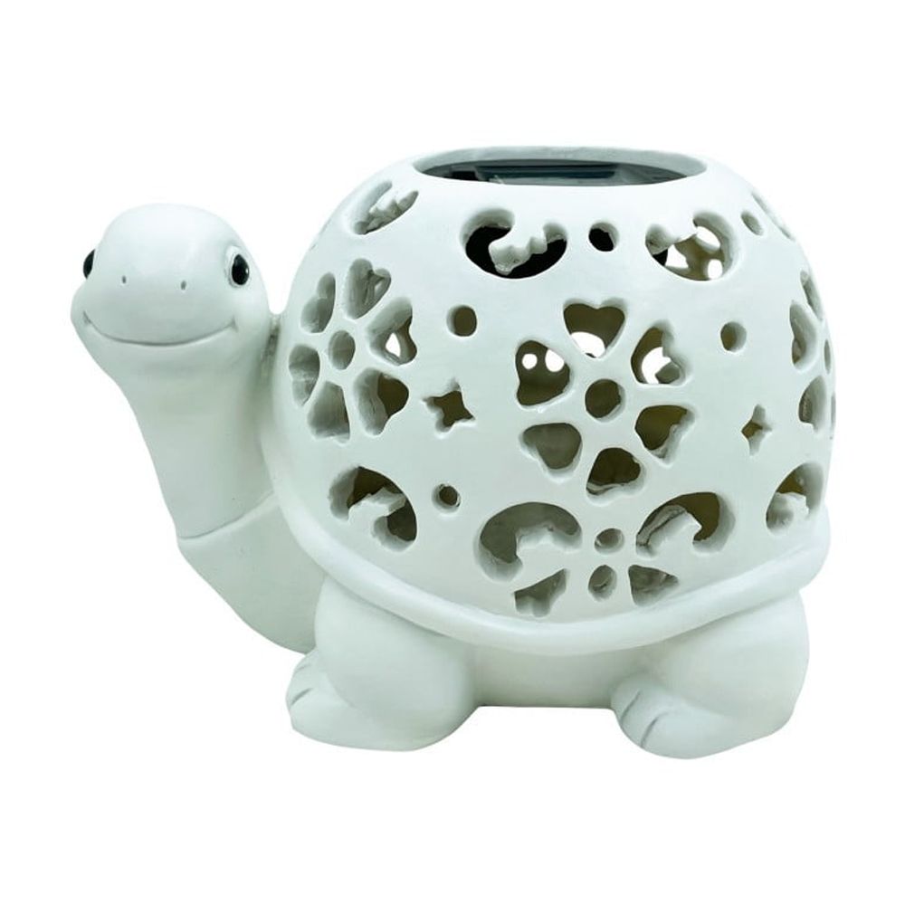 Solar Garden Outdoor Statues Turtle with LED light, Turtle Decor Tortoise Sculpture for Patio, Balcony, Yard Ornaments, Turtle Graden Statue for Outside, Unique Housewarming Gifts, Mom Gifts