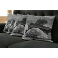 thumbnail image 2 of Ambesonne Black and White Throw Pillow Cover 4 Pack, Eiffel Tower View, 18", Blue Grey, 2 of 6