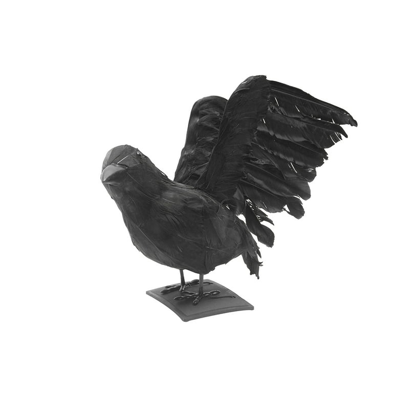 XL Black Bird Lifesize Hunting Crow Decoy Raven Halloween Accessory Movie Prop XL Black Bird Lifesize Hunting Crow Decoy Raven Halloween Accessory Movie Prop