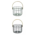 thumbnail image 1 of Cesta Colgante de Alambre de Metal para Huevos de 2 Piezas para Recoger Huevos de Gallina, 1 of 9