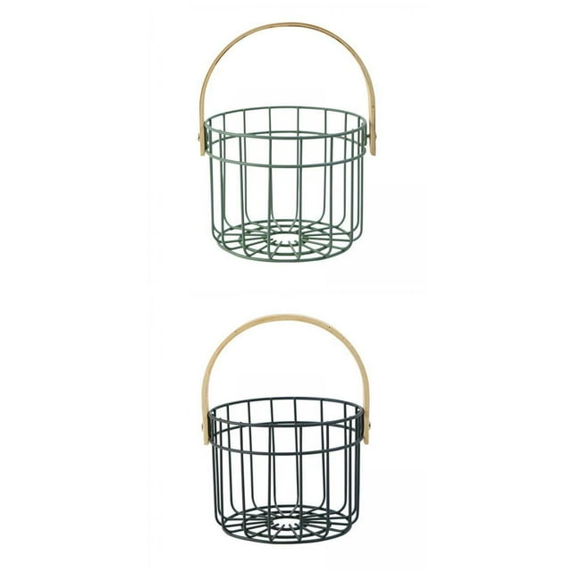 Cesta Colgante de Alambre de Metal para Huevos de 2 Piezas para Recoger Huevos de Gallina