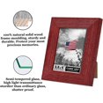 thumbnail image 4 of 5x7 Picture Frames, Brown Rustic Photo Frames Set of 2, Solid Wood Farmhouse Frame with Semi-tempered Real Glass, Wall and Tabletop Display, Designed by AmPm, 4 of 6