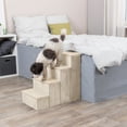 thumbnail image 4 of TRIXIE 4-Step Foldable Velour Pet Stairs with Storage, Beige, 4 of 6