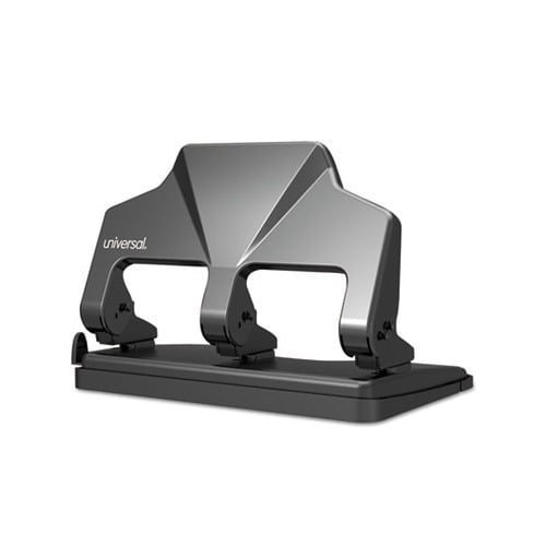 30-Sheet Three-Hole Power Assist Punch Black