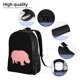 thumbnail image 4 of Mochilas escolares con silueta de hipopótamo para estudiantes, mochilas de viaje, bolsos para portátil, bolsos de hombro para hombre y mujer., 4 of 5