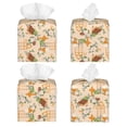 thumbnail image 2 of Picia cross Pattern Tissue Box Cover,PVC Leather Square Holder,Tissue Box Holder with Magnetic Bottom,Facial Paper Organizer Dispenser-5.2"X5.2"X5.2", 2 of 7