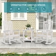 thumbnail image 6 of SUUNYN Set of 4 Outdoor Rocking Chairs, HDPE Porch Rockers for Patio Deck, All-Weather, 380lbs Load, White, 6 of 8