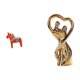 thumbnail image 1 of Estatua de caballo de escritorio, figura tradicional de caballo hecha a mano, estatua de pareja, figura creativa de caballo Dalecarlian, madera maciza, 1 of 8