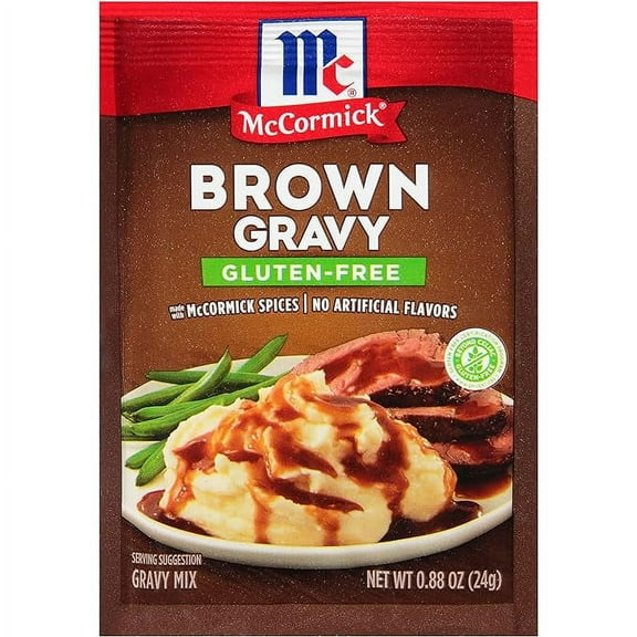 Pack of 2 McCormick Gluten Free Brown Gravy Mix, 0.88 oz