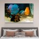 thumbnail image 4 of Póster en lienzo de peces disco para acuario, decoración de dormitorio, paisaje deportivo, decoración de oficina, regalo, estilo marco, 16 x 24 pulgadas (40 x 60 cm), 4 of 8