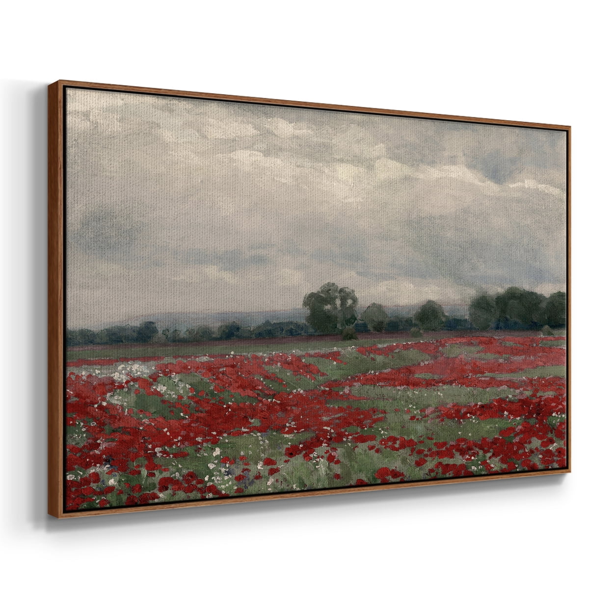 Vintage Botanical Print-XCIII By Wexford Home Framed in Walnut Wood Gallery Wrapped Canvas 17 in. x 25 in.