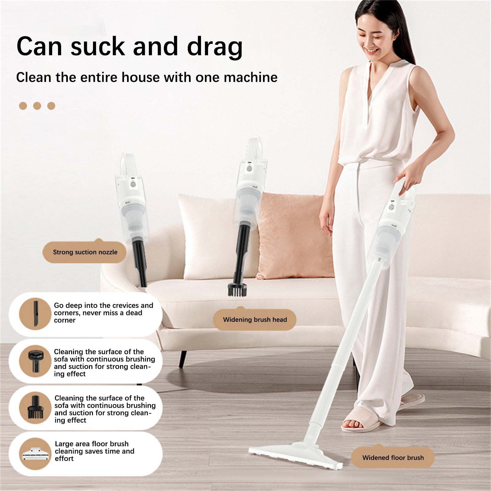 YZEGDCH Floor Care ,Vacuum Cleaner for Home Hand Strong Suction and High Power Dog Hair Portable Multifunctional Vacuum Cleaner for Household Car and High Suction and High-power Three In One