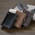 thumbnail image 2 of Men's Leather RFID Blocking Wallet with Zipper - Credit Card Holder & ID Purse. (Black), 2 of 11