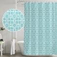 thumbnail image 5 of Teal Green Boho Shower Curtains for Bathroom, Waterproof Fabric Bath Curtains Decor, Bath Tub Curtain Farmhouse Country Flowers Plaid Textured Decorative Shower Curtain Sets with 12 Hooks, 72x72 Inch, 5 of 7
