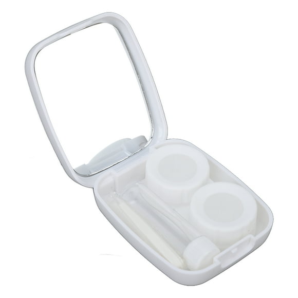 Contact Lens Case Kit, Dustproof Cute Little Duck Portable Contact Lens Box  For Travel White