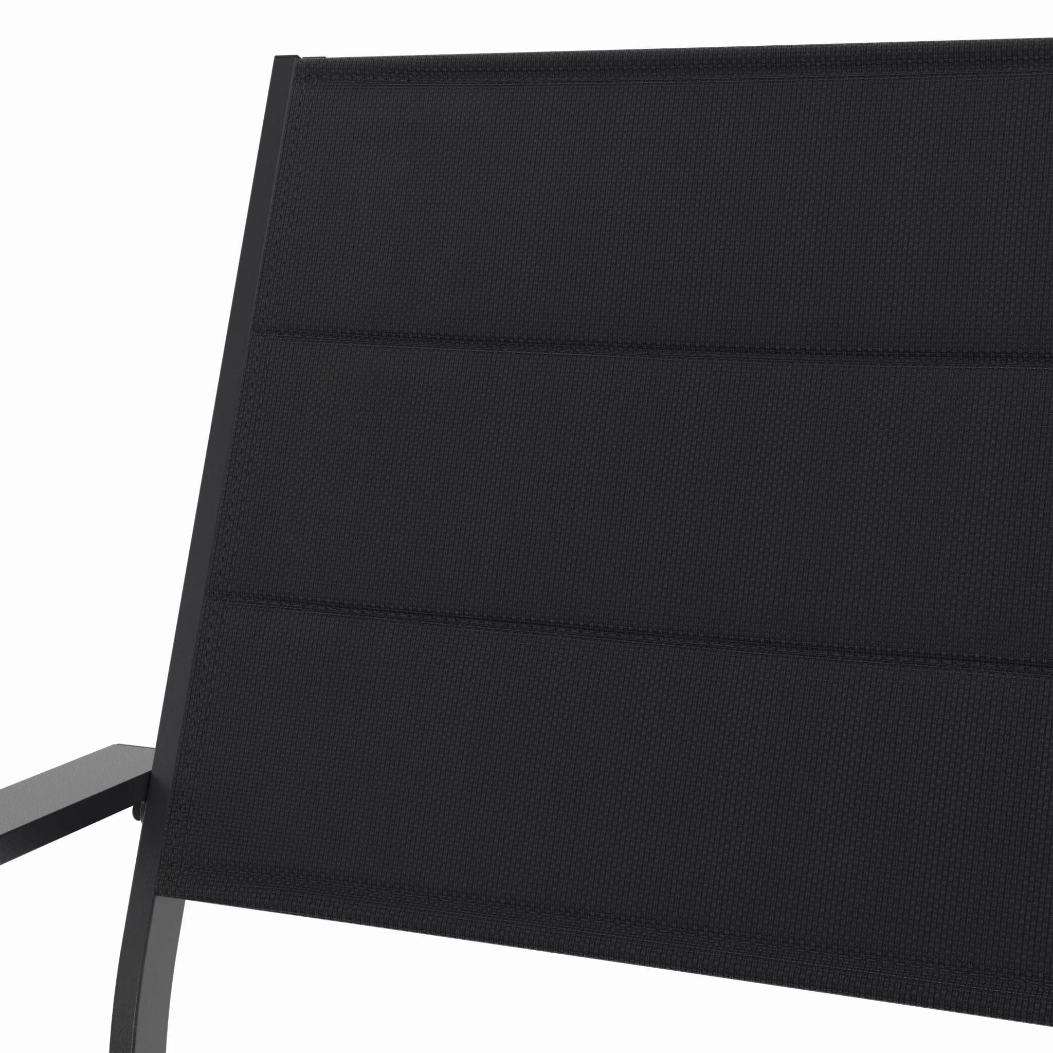 Ensemble table et chaises 7 pièces pour patio Cobble Hill Mainstays - Noir Anti-intempéries, UV et décoloration