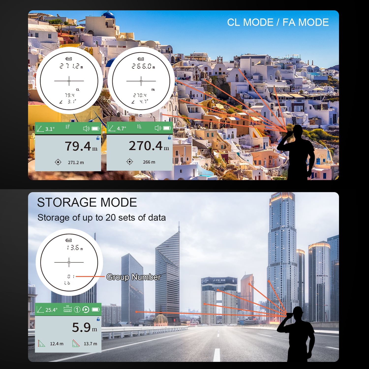 Rangefinders,With Slope Function / 1500m Distance 800m / 1200m / 1200m / 600m / 800m With Lcd 1200m / 1500m Screen 6.5x Usb / 800m / Distance Meter With Lcd Screen Dsfen Usb Reable With