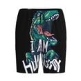 thumbnail image 4 of Naloa Hungry Tyrannosaurus Men's Short Pajama Pants, Lounge Comfort Shorts with Elasticized Waistband and Side Pockets - Medium, 4 of 9