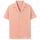 thumbnail image 3 of Camisetas Elvqul Hombre Rosa con Solapa Manga Corta Casuales de Color Sólido, 3 of 8
