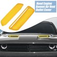 thumbnail image 2 of Pair ABS Front Engine Hood Air Conditioner Air Outlet Cover Trim Yellow for Dodge Challenger 2015-2020, 2 of 7