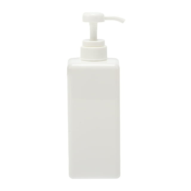 Dispensador de jabón cuadrado simple Unique Bargains 1 Pc para baños y lavaderos Blanco 650ml