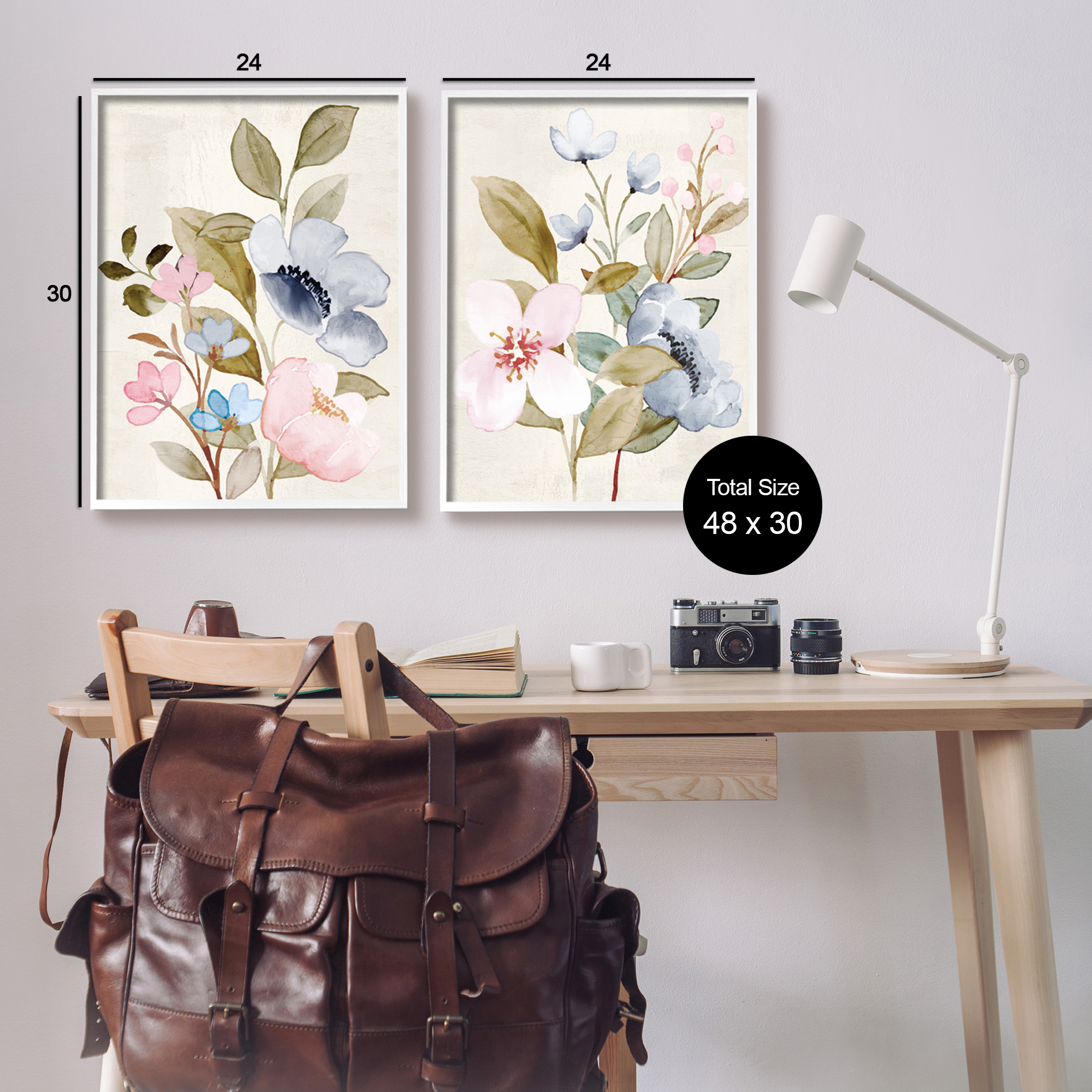 Stupell Industries Soft Pastel Florals Botanical & Floral Painting White Framed Art Print Wall Art, 24 x 30