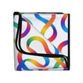 thumbnail image 4 of Absorbent Coral Velvet Towel 27x55in Light Soft And Fluffy Wool Circle Delicate And Not Easy To Remove The Edge Rainbow-Colored Seamless Ribbon Pattern, 4 of 8