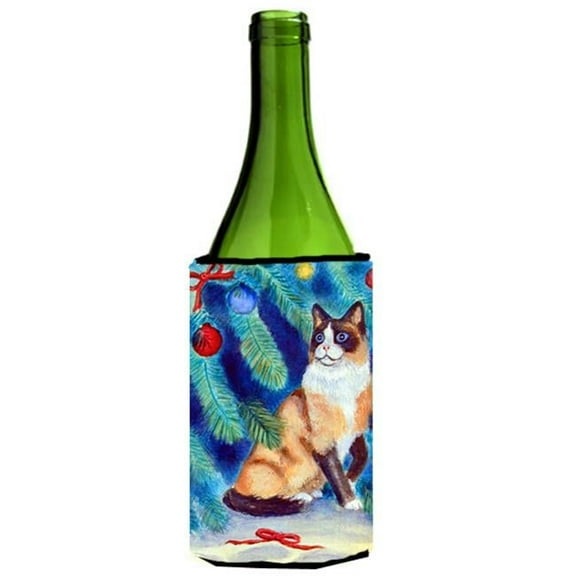 Christmas Tree Cat Wine bottle sleeve Hugger - 24 oz.