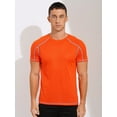thumbnail image 6 of JanJean Men's Athletic Short Sleeves T-Shirt Quick Dry Performance Tee Shirt Gym Yoga Workout Tops Orange M, 6 of 7