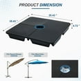 thumbnail image 4 of ZYPPP 4-Piece Patio Umbrella Base Stand Heavy Duty Cantilever Offset Square, 4 of 8