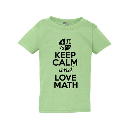 

New Keep Calm and Love Math Mathematics Lover Funny Toddler Kids T-Shirt Tee