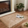 thumbnail image 2 of LAICAIW Washable Area Rugs 2x3 Shag Rug Faux Fur Rug Beige Rugs for Bedroom Fluffy Throw Rug Playroom Rug Sheepskin Rug Cute Room Decor Rectangle, 2 of 6
