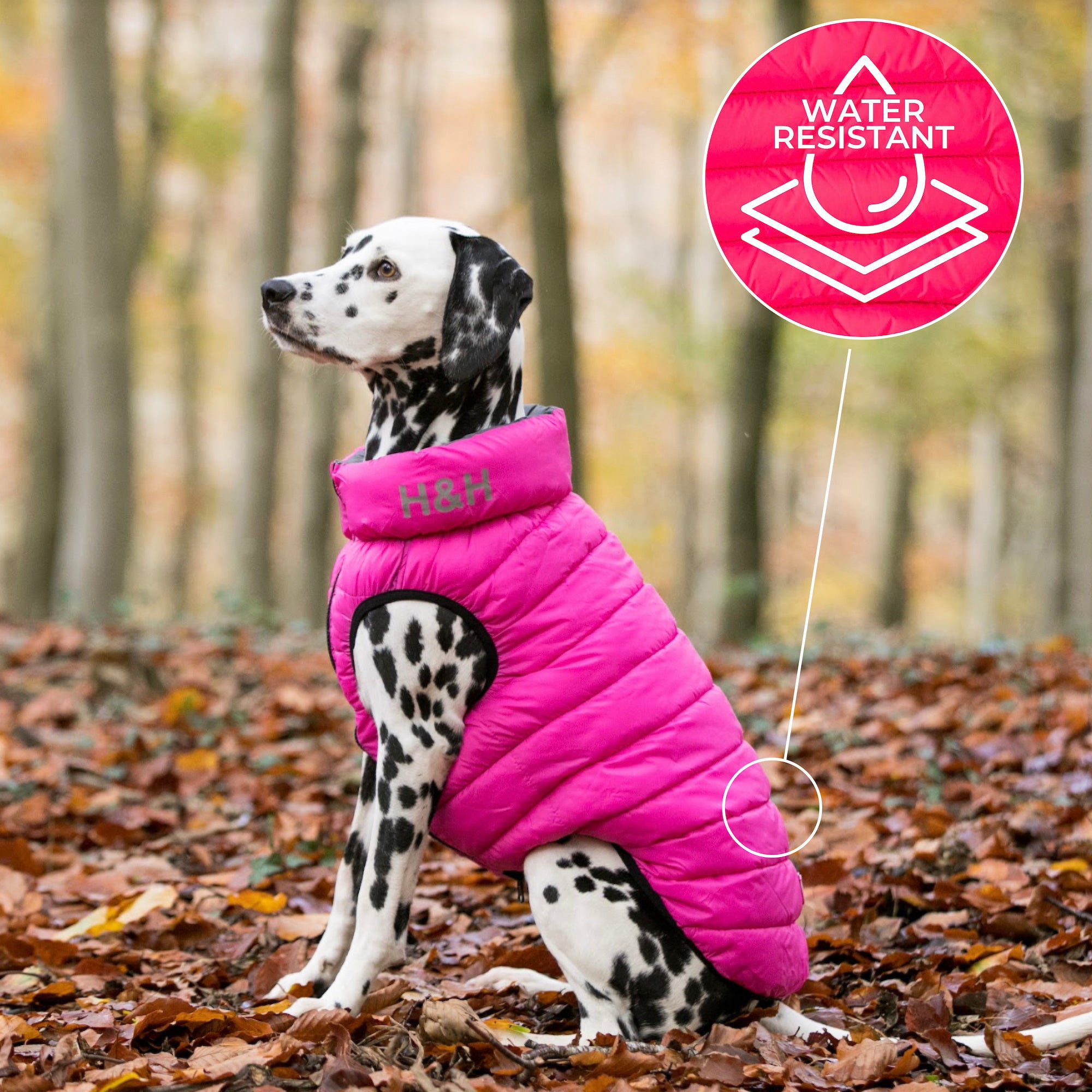 lys pære batteri fingeraftryk Hugo & Hudson Reversible Dog Puffer Jacket Coat - Pink & Grey - M50 -  Walmart.com