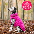 thumbnail image 7 of Hugo & Hudson Reversible Dog Puffer Jacket Coat - Pink & Grey - L55, 7 of 7
