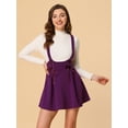 thumbnail image 2 of INSPIRE CHIC Faldas Con Tirantes De Cintura Alta Para Mujer Con Cordones Y Minifalda Con Tirantes Púrpura S, 2 of 5
