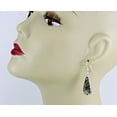 thumbnail image 3 of Sterling Silver Rutile Quartz Earrings Black Rutilated Long Faceted Tourmalated Teardrops Designed for Adult Women, 3 of 4