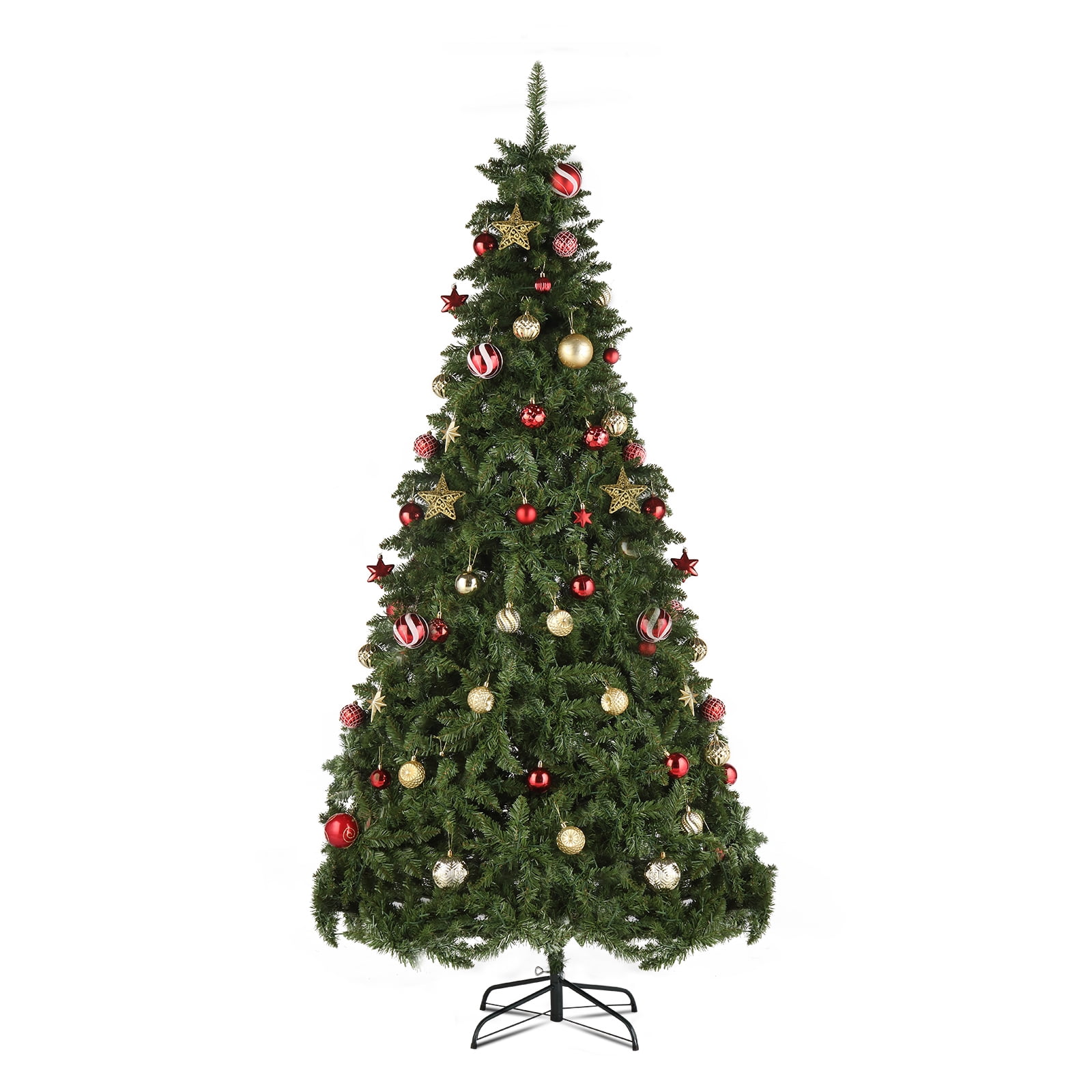 Kepooman Christmas Tree, Xmas Tree,6.5/7.5 Feet Artificial Cypress Christmas Tree Pre-lit Hinged-7.5 ft
