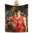 thumbnail image 2 of Zac Efron Blanket Anti-Pilling Throw Blanket Plush Blanket, Light Weight & Super Soft, Warm & Comfy, Microfiber Flannel Fleece Blanket for Couch, Bed, Sofa, 60x80, 2 of 6