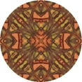 thumbnail image 1 of Ahgly Company Machine Washable Indoor Round Transitional Saffron Red Area Rugs, 6' Round, 1 of 7