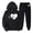 Black, variant on Womens Two Piece Outfits Sets Hoodie Sweatshirt And Long Sweatpants Jogger Workout Set Fall Tracksuit Sweatsuits Pant Suit Women Dressy Petite Women Trousers Suits Womens Business Attire Suits Juniors